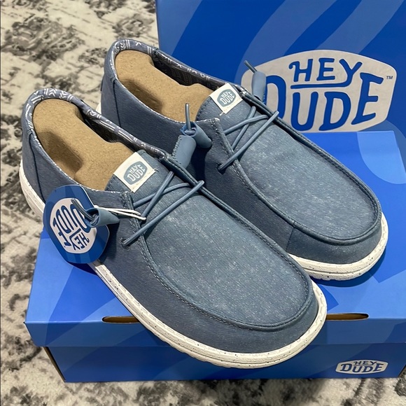 Hey Dude Shoes - HEY DUDE Wendy Stretch Canvas Light Blue Size 10
